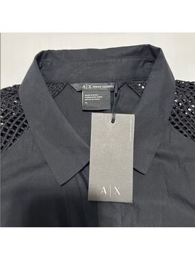 NWT Stylish Armani Exchange / Black Dress - 100% cotton cocktail/office.